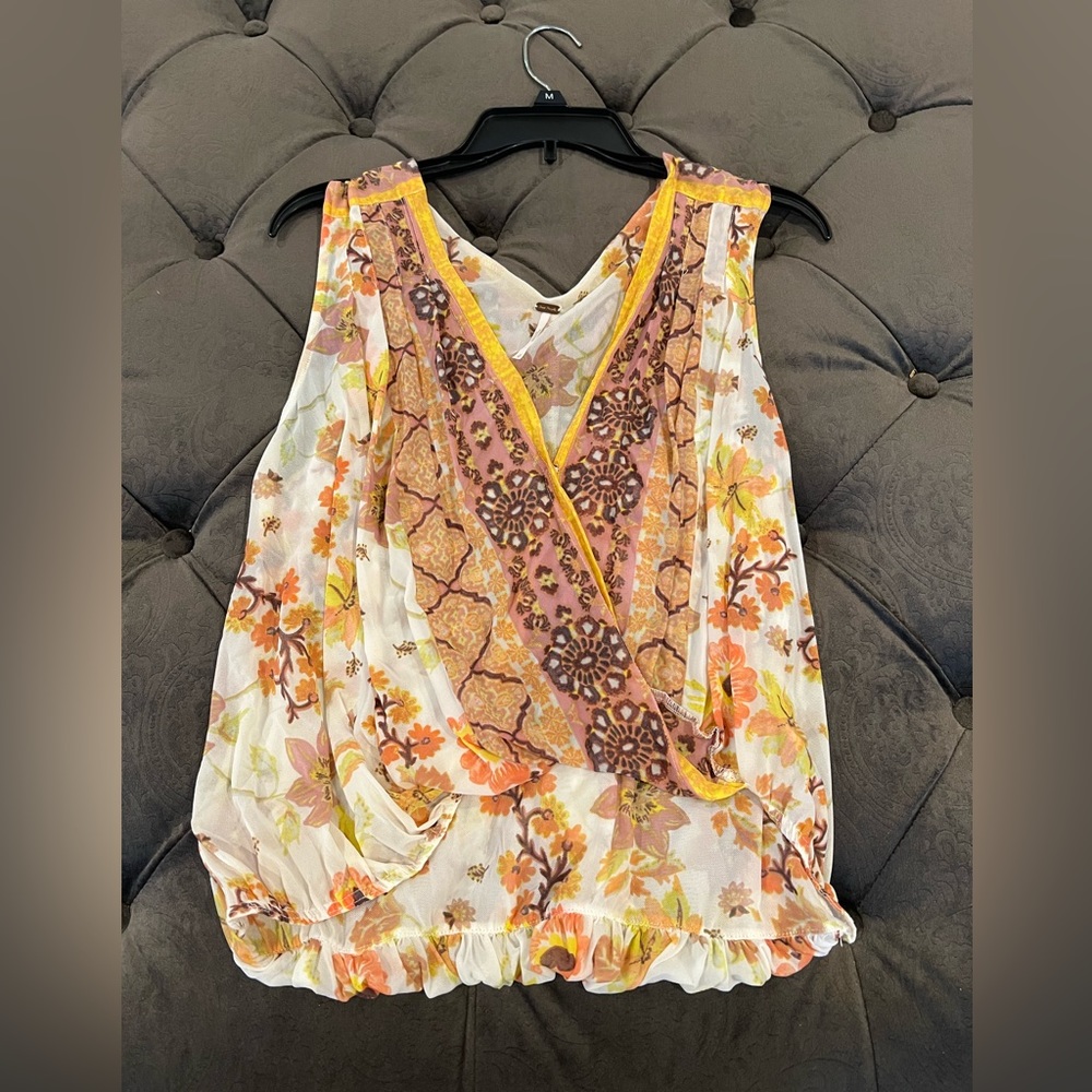 Free People armless floral top